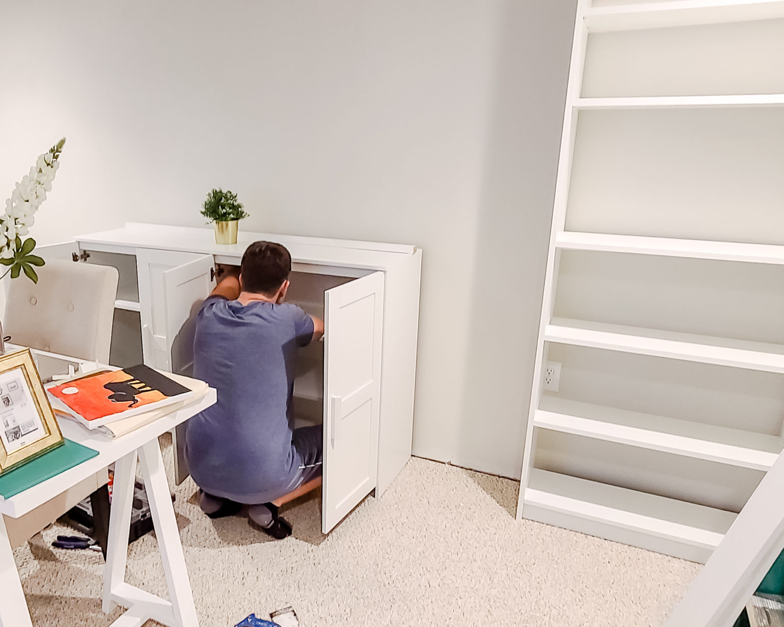 DYI Home Office With Ikea Cabinets And A 700 Budget   Office 4 1536x1229 